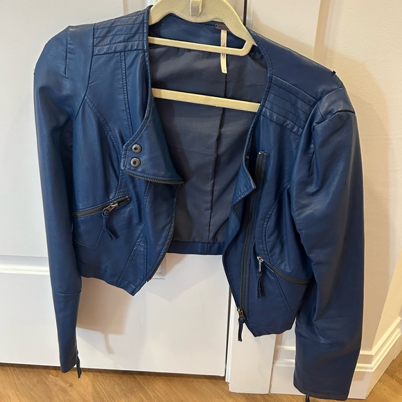 Free People Faux Leather Jacket - Picture 1 of 6
